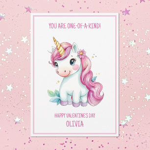 Cartes Pour Fêtes Annuelles Enfants Licorne Magique Fille Mignonne Saint-Valen