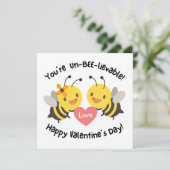 Cartes Pour Fêtes Annuelles Enfants mignonne Bee Valentine's Day (Debout devant)