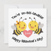 Cartes Pour Fêtes Annuelles Enfants mignonne Bee Valentine's Day (Devant)