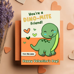 Cartes Pour Fêtes Annuelles Enfants mignons Dino Mite Ami Saint-Valentin