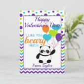 Cartes Pour Fêtes Annuelles Enfants Panda Saint Valentin (Debout devant)