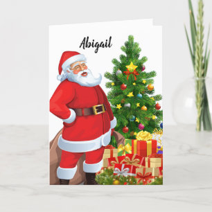 Cartes Pour Fêtes Annuelles Enfants Personnels De Noël Du Père Noël CUSTOM