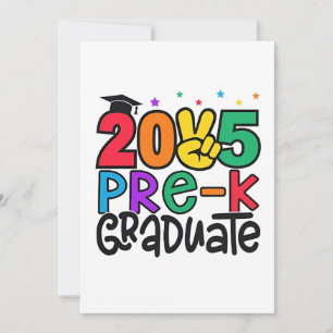 Cartes Pour Fêtes Annuelles Enfants pré-K Grad 2025 Préscolaire Graduation