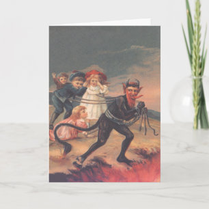 Cartes Pour Fêtes Annuelles Enlèvement des enfants par Krampus