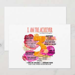 Cartes Pour Fêtes Annuelles Enneagram Type 3 - Je Suis L'Acteur