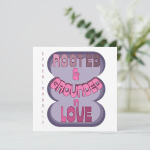 Cartes Pour Fêtes Annuelles Enraciné et ancré dans l'amour Motivationnel chrét