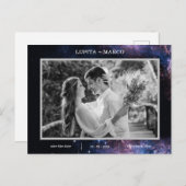 Cartes Pour Fêtes Annuelles Enregistrer la date Elegan Space Celestial Mariage (Devant / Derrière)