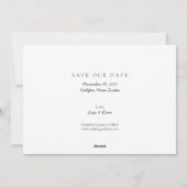 Cartes Pour Fêtes Annuelles Enregistrer la date Nov 2021 Calendrier Mois Coeur (Dos)