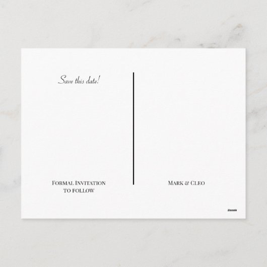 Cartes Pour Fêtes Annuelles Enregistrer La Date, Vert Classique (Dos)