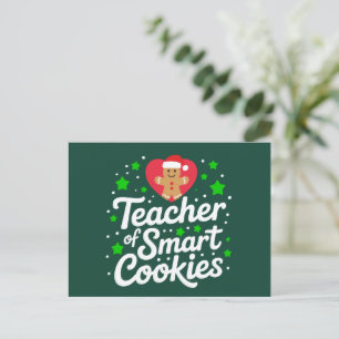 Cartes Pour Fêtes Annuelles Enseignant De Noël Des Cookies Intelligents Vie De