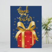 Cartes Pour Fêtes Annuelles Enseignant Merci (Debout devant)