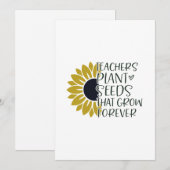 Cartes Pour Fêtes Annuelles Enseignants Plantes Semences qui augmentent pour t (Devant / Derrière)