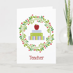 Cartes Pour Fêtes Annuelles Enseignants Wreath Christmas