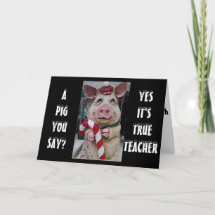 CARTES POUR FÊTES ANNUELLES ENSEIGNER CETTE PIGGIE ET SON SUCRE DE CANNE JUSTE