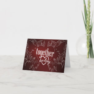 Cartes Pour Fêtes Annuelles Ensemble Darling avec ailes Angle