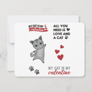 Cartes Pour Fêtes Annuelles Ensemble d'autocollants pour chat Mon chat est mon