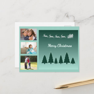 Cartes Pour Fêtes Annuelles Ensemble de Noël Evergreen Sleigh Trio