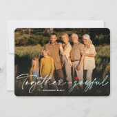 Cartes Pour Fêtes Annuelles Ensemble Et Joyeuse Écriture À La Main Typographie (Devant)