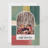 Cartes Pour Fêtes Annuelles Ensemble & Joyeux | Arche photo Noël moderne (Devant)