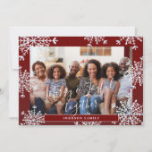 Cartes Pour Fêtes Annuelles Ensemble joyeux et heureux 4 photo Noël rustique (Devant)