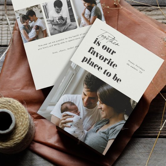 Cartes Pour Fêtes Annuelles Ensemble, notre lieu préféré 4 Photo