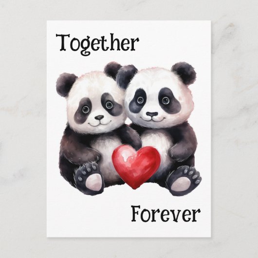 Cartes Pour Fêtes Annuelles Ensemble Panda Froever (Devant)
