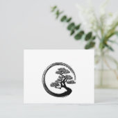 Cartes Pour Fêtes Annuelles Enso Zen Circle et Bonsai Tree (Debout devant)