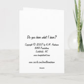 Cartes Pour Fêtes Annuelles Entendez-vous ce que j'entends ? (Dos)