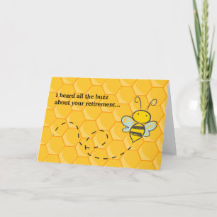 Cartes Pour Fêtes Annuelles Entendu tous les buzz mignonne bee Retirement