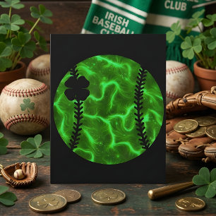 Cartes Pour Fêtes Annuelles Entraîneur chanceux de baseball pour la Saint-Patr