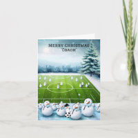 Entraîneur de football sur terrain enneigé