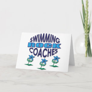 Cartes Pour Fêtes Annuelles Entraîneurs de natation Cadeaux de roche