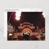 Cartes Pour Fêtes Annuelles Entrée Tivoli Noël Copenhague Danemark (Devant / Derrière)