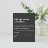 Cartes Pour Fêtes Annuelles Entrepreneur Définition Amusant Propriétaire d'ent (Debout devant)