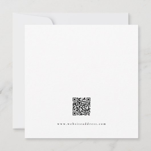 Cartes Pour Fêtes Annuelles Entreprise Bonne Année Logo QR Code noir blanc (Dos)
