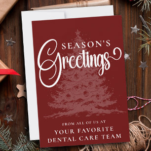 Cartes Pour Fêtes Annuelles Entreprise customisée Professionnel Noël d'affaire
