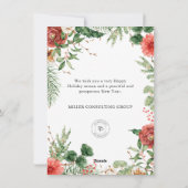 Cartes Pour Fêtes Annuelles Entreprise de Noël d'hiver (Dos)