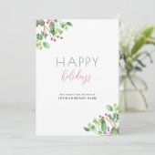 Cartes Pour Fêtes Annuelles Entreprise Happy Holidays (Debout devant)