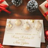 Cartes Pour Fêtes Annuelles Entreprise Noël Gold Script