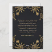 Cartes Pour Fêtes Annuelles Entreprise Noël Moderne Entreprise Noir Et Or (Dos)