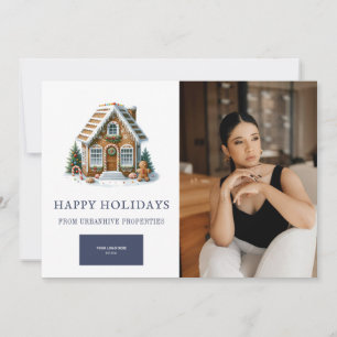Cartes Pour Fêtes Annuelles Entreprise Pain d'épices Cottage Immobilier Photo