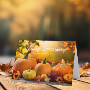 Cartes Pour Fêtes Annuelles Entreprise Personnalisée Thanksgiving Marketing Au