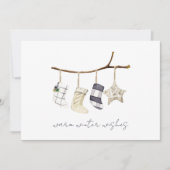 Cartes Pour Fêtes Annuelles Entreprise Rustique de vacances d'hiver (Devant)