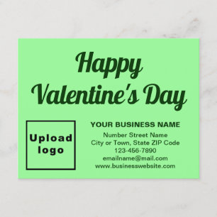 Cartes Pour Fêtes Annuelles Entreprise Valentine Petit feu vert plat