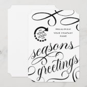 Cartes Pour Fêtes Annuelles Entreprise VOTRE LOGO (Devant / Derrière)