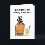 Cartes Pour Fêtes Annuelles Entrer dans l'esprit Whiskey Boire Cocktail<br><div class="desc">Peut être customisé pour répondre à vos besoins. Les couleurs et les polices peuvent être modifiées pour correspondre à votre thème. © Gorjo Designs. Fait pour vous via la plateforme Zazzle. // Besoin d'aide pour customiser votre design ? Vous avez d'autres idées ? N'hésitez pas à me contacter (Zoe) directement...</div>