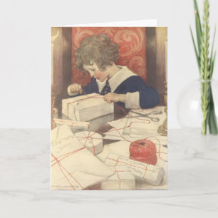 Cartes Pour Fêtes Annuelles Envelopper les cadeaux de Noël, Jessie Willcox Smi