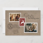 Cartes Pour Fêtes Annuelles Envoi d'amour à deux photos (Devant)