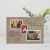 Cartes Pour Fêtes Annuelles Envoi d'amour à deux photos (Debout devant)