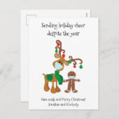 Cartes Pour Fêtes Annuelles Envoi de la fête malgré l'année 2021 (Devant / Derrière)